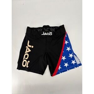 Jaco Resurgence MMA Fight Shorts Mens 32 Black USA Stars Stripes Grappling BJJ
